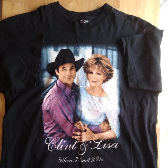Vintage Clint Black & Lisa Hartman When I Said I Do Electrified T-Shirt - Picture 2 of 9
